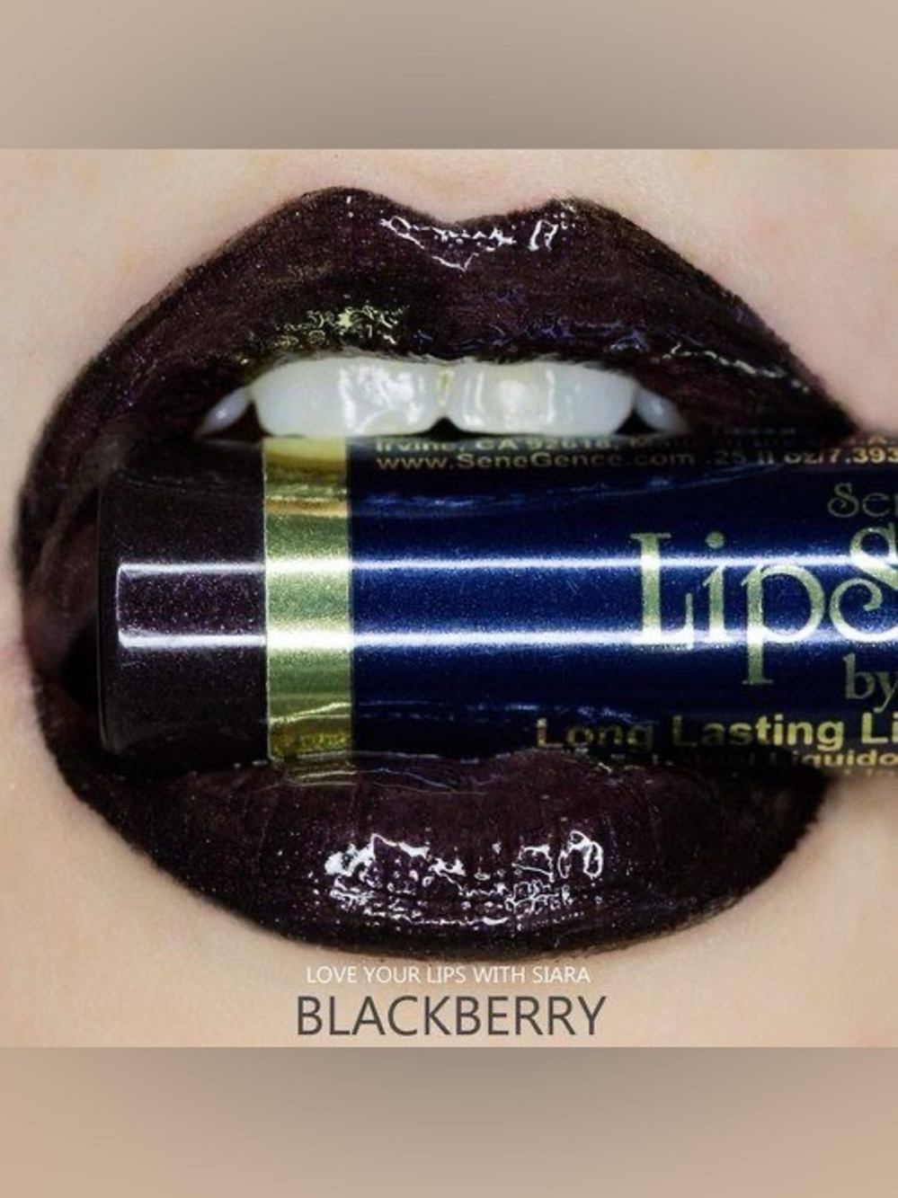 Lipsense Blackberry NEW Matte Midnight Black Long Lasting Liquid Lipstick Gothic